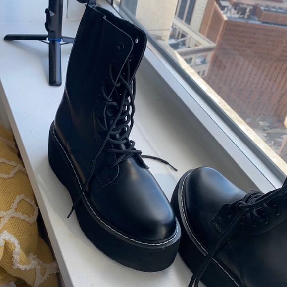 Chunky platform leather boots - Picture 2 of 4